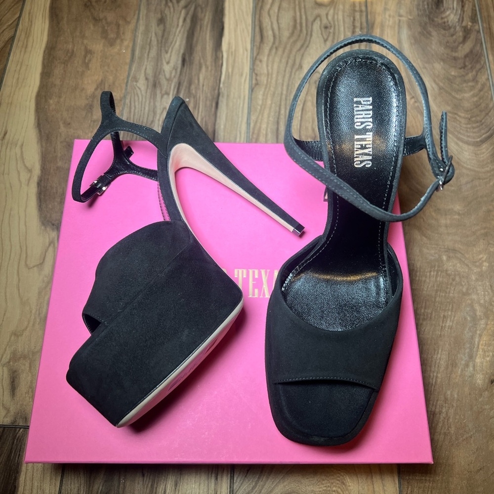 Paris Texas Black Platform Heels